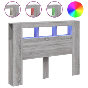 LED Kopfteil Grau Sonoma 140 cm