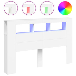 LED Kopfteil Weiß 160 cm