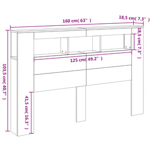 LED Kopfteil Weiß 160 cm