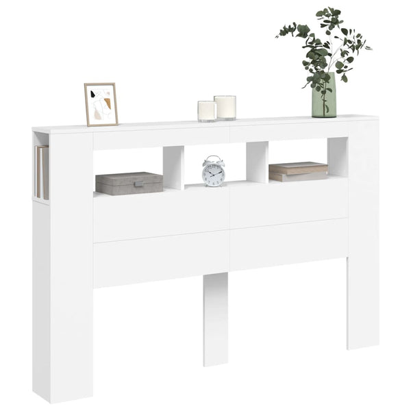 LED Kopfteil Weiß 160 cm