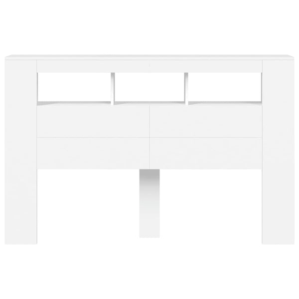 LED Kopfteil Weiß 160 cm