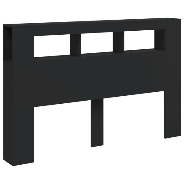 LED Kopfteil Schwarz 160 cm