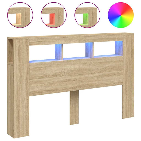 LED Kopfteil Sonoma Eiche 160 cm