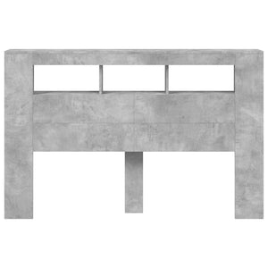vidaXL Tête de lit à LED gris béton 160x18,5x103,5 cm Bois d'ingénierie