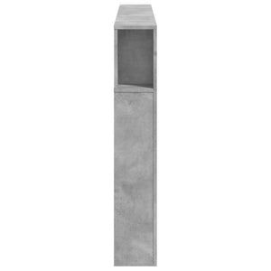 vidaXL Tête de lit à LED gris béton 160x18,5x103,5 cm Bois d'ingénierie
