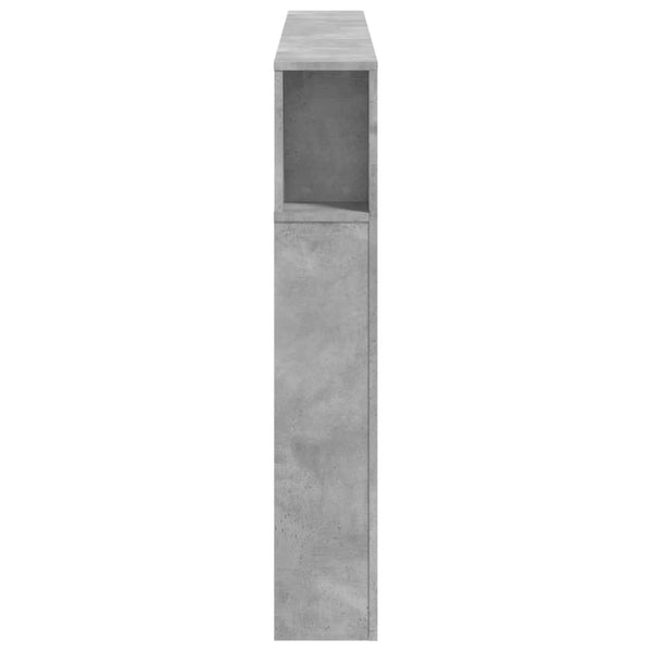 vidaXL Tête de lit à LED gris béton 160x18,5x103,5 cm Bois d'ingénierie