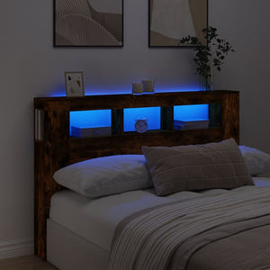 LED Kopfteil Räuchereiche 160cm