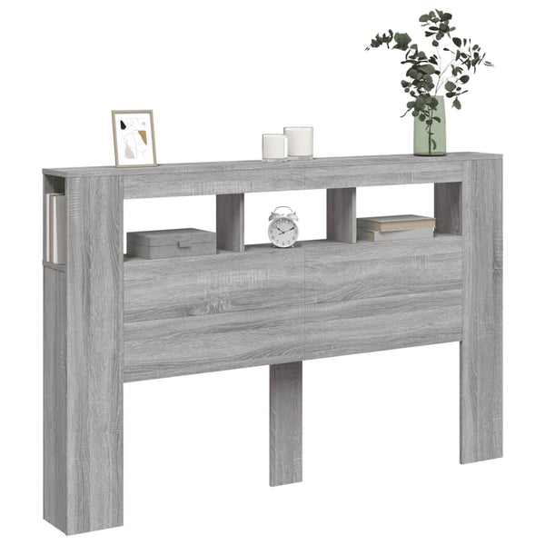LED Kopfteil Grau Sonoma 160 cm