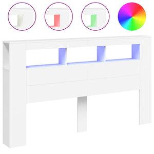 LED Kopfteil Weiß 180 cm