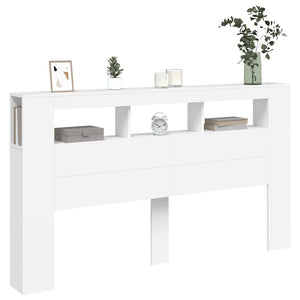 LED Kopfteil Weiß 180 cm
