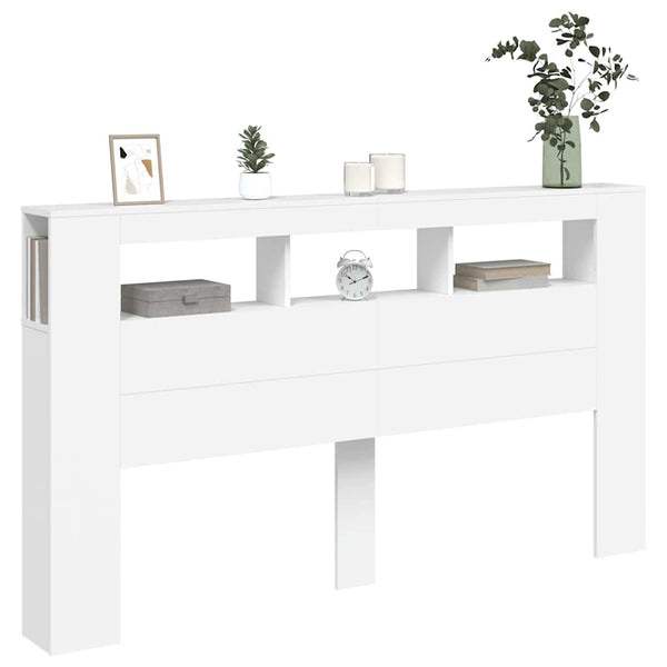 LED Kopfteil Weiß 180 cm