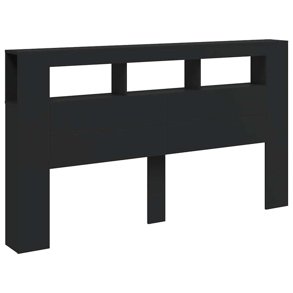 LED Kopfteil Schwarz 180 cm