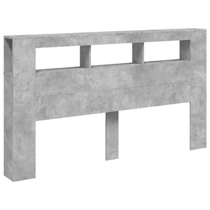 LED-Kopfteil Betongrau 180 cm
