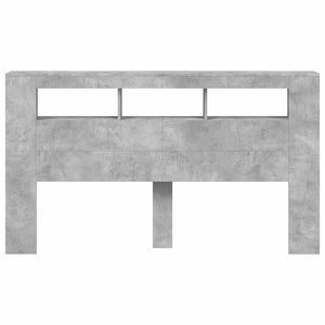 LED-Kopfteil Betongrau 180 cm