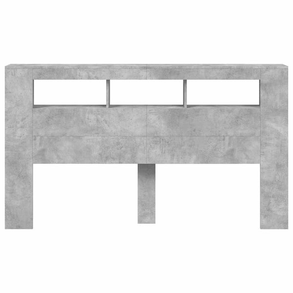 LED-Kopfteil Betongrau 180 cm