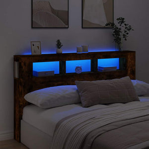 LED-Kopfteil Räuchereiche 180 cm