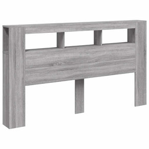 LED Kopfteil Grau Sonoma 180 cm