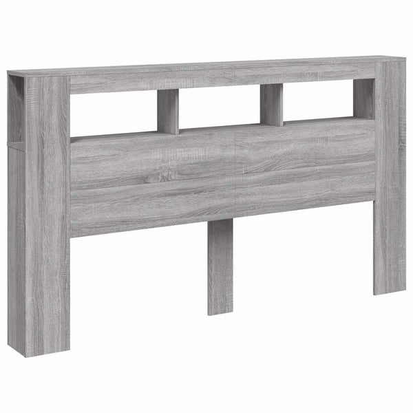 LED Kopfteil Grau Sonoma 180 cm