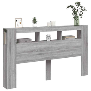 LED Kopfteil Grau Sonoma 180 cm