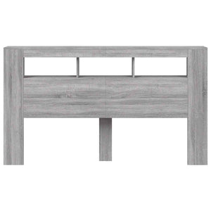 LED Kopfteil Grau Sonoma 180 cm