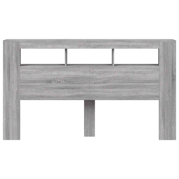 LED Kopfteil Grau Sonoma 180 cm