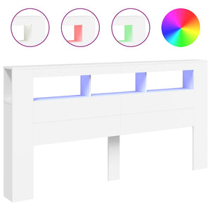 LED Kopfteil Weiß 200 cm
