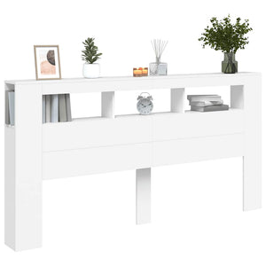 LED Kopfteil Weiß 200 cm