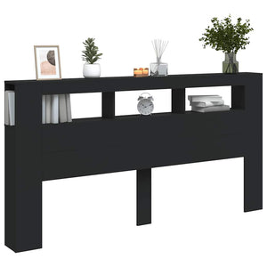 Schwarzes LED-Kopfteil 200 cm