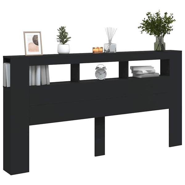 Schwarzes LED-Kopfteil 200 cm