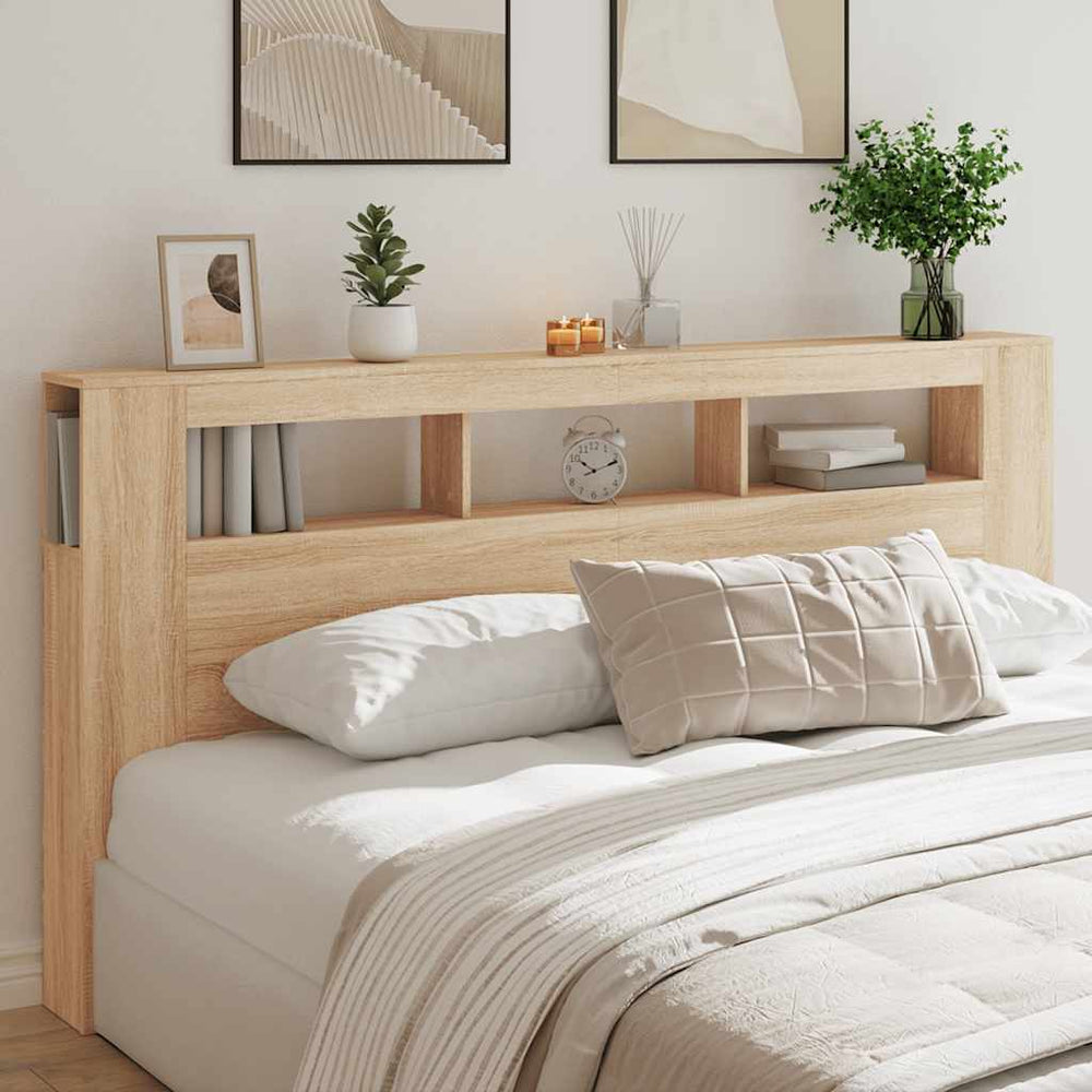 LED Kopfteil Sonoma Eiche 200 cm