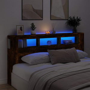 LED Kopfteil Räuchereiche 200 cm