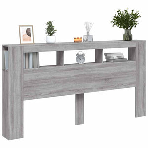 LED Kopfteil Grau Sonoma 200 cm