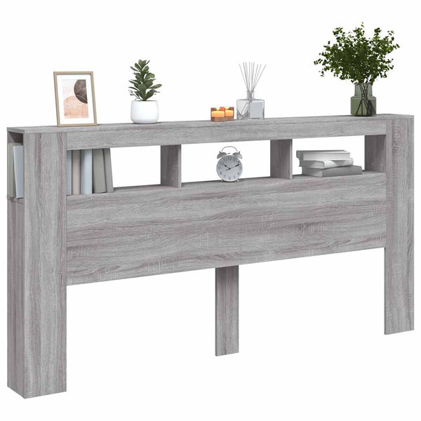 LED Kopfteil Grau Sonoma 200 cm