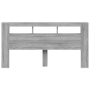 LED Kopfteil Grau Sonoma 200 cm