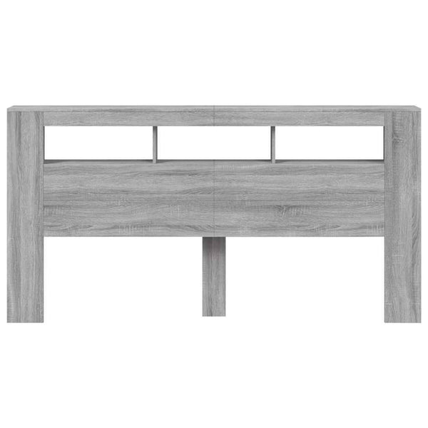 LED Kopfteil Grau Sonoma 200 cm