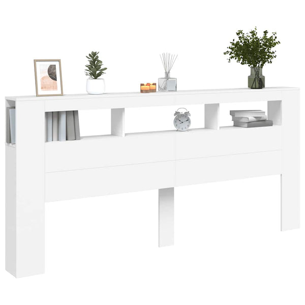 LED Kopfteil Weiß 220 cm