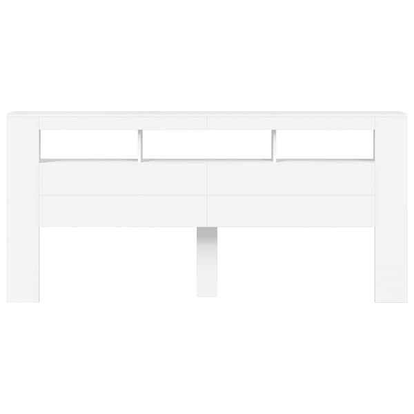 LED Kopfteil Weiß 220 cm