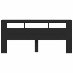 LED Kopfteil Schwarz 220 cm