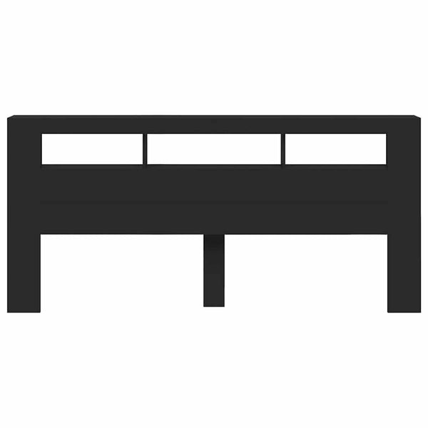 LED Kopfteil Schwarz 220 cm