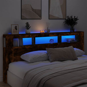LED Kopfteil Räuchereiche 220cm