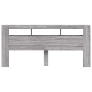 LED Kopfteil Grau Sonoma 220 cm