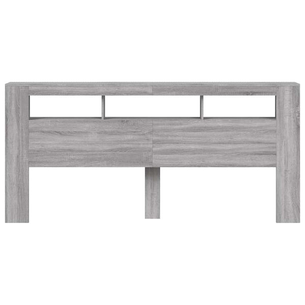 LED Kopfteil Grau Sonoma 220 cm