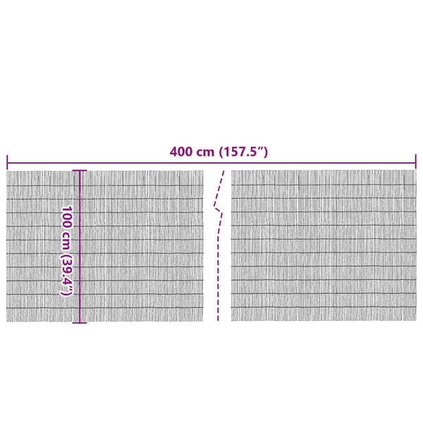Schilf Gartenzaun 400x100 cm
