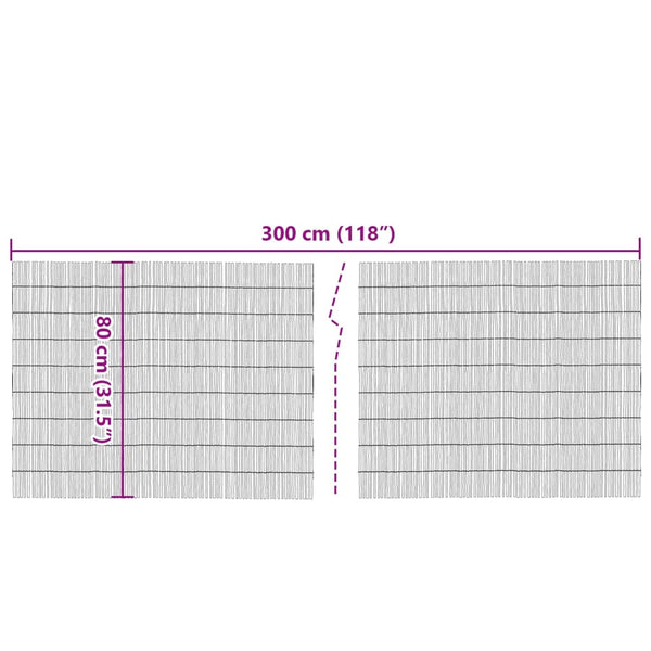 Gartenzaun Schilf 300x80 cm