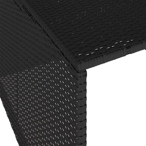 Mähroboter Garage Poly Rattan Schwarz