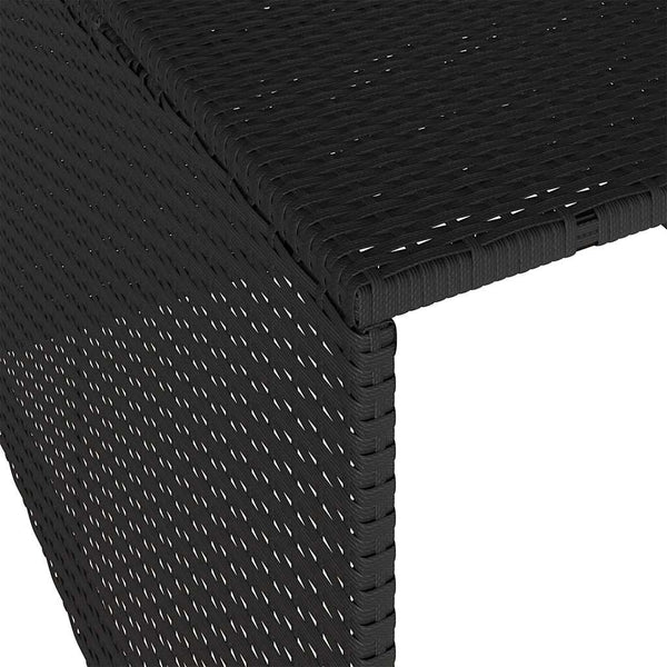 Mähroboter Garage Poly Rattan Schwarz