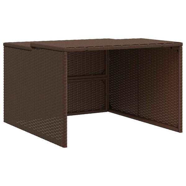 Mähroboter Garage Braun Poly Rattan