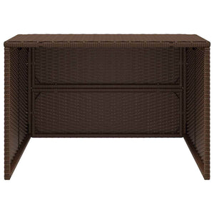 Mähroboter Garage Braun Poly Rattan