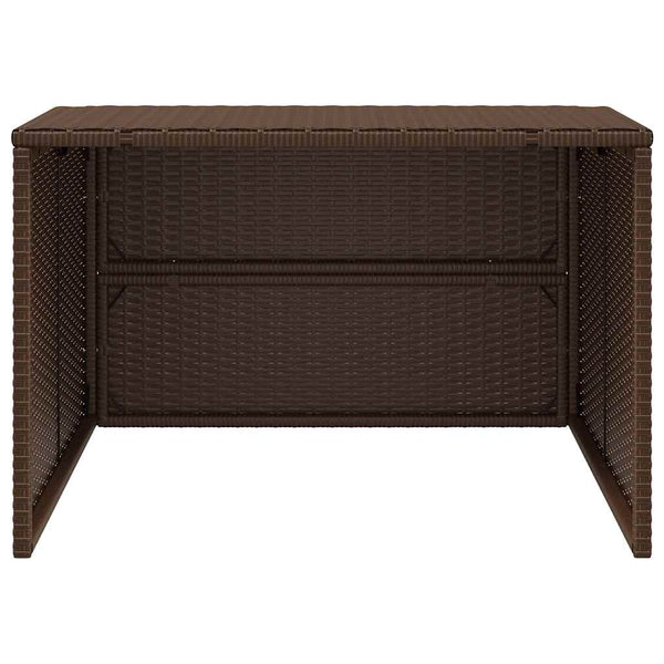 Mähroboter Garage Braun Poly Rattan