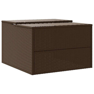 Mähroboter Garage Braun Poly Rattan